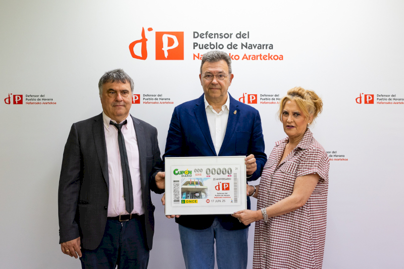 Grupo Social ONCE Navarra concede al Defensor del Pueblo su Premio Solidario a la Administración Pública