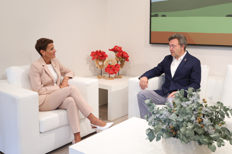 Encuentro de trabajo de la Presidenta del Gobierno de Navarra y el Defensor del Pueblo